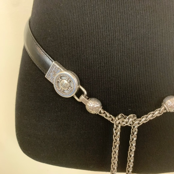 VTG BRIGHTON PROSPERITY TIE LEATHER BELT SIZE 30 - Picture 3 of 8